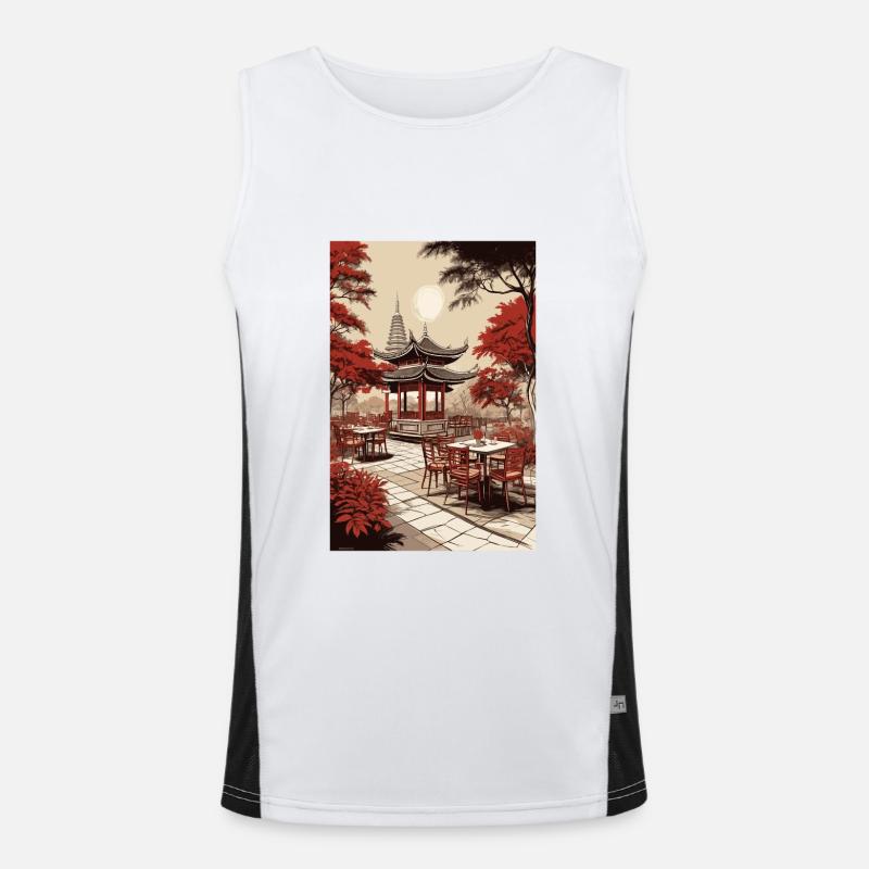 Asian Coffee Men's Functional Contrast Tank Top 