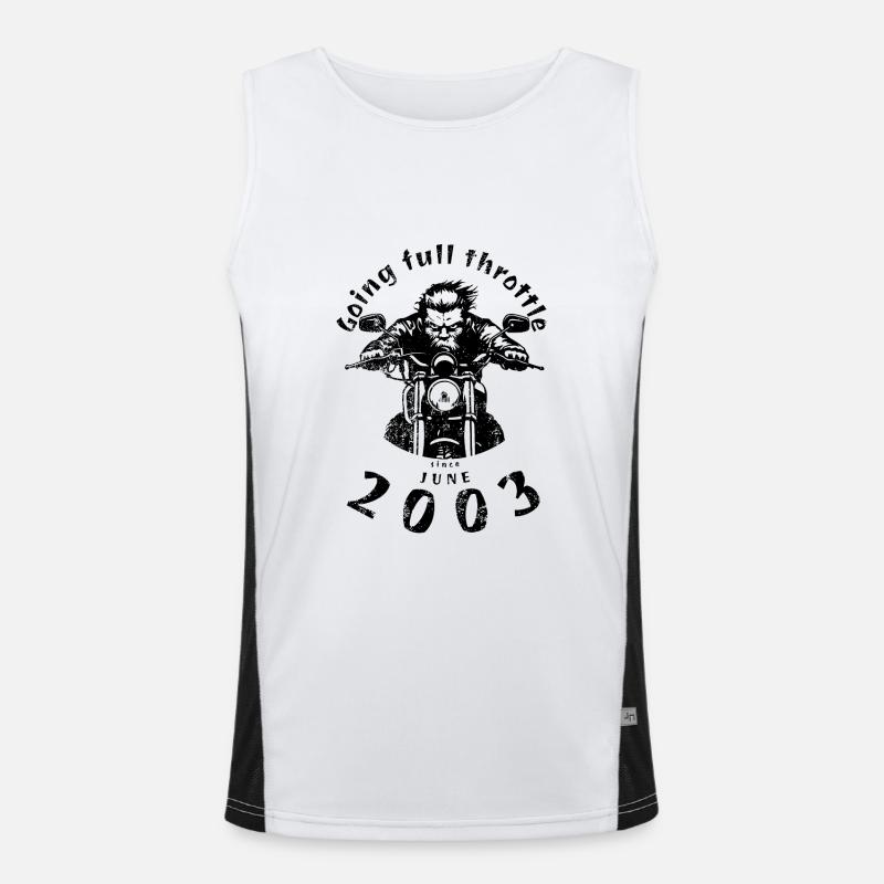 22. Birthday Going full throttle since 06/2003 Men's Functional Contrast Tank Top 