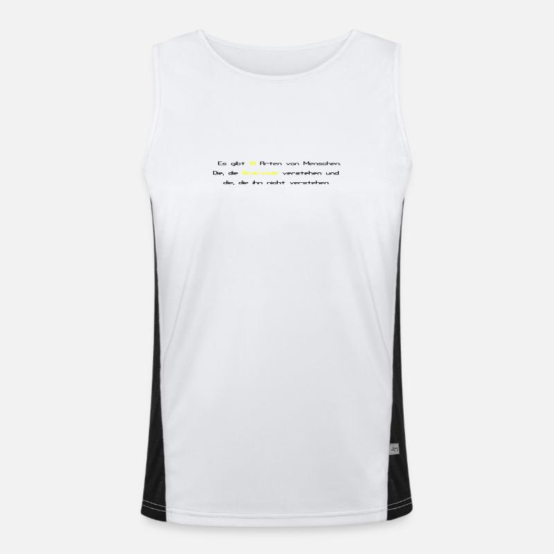 Binary Joke Funktionelles Kontrast-Tank Top für Männer 