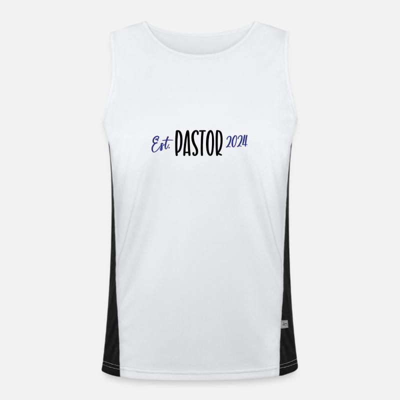 2024 Pastor Dankeschön Arbeit Beruf Kirche Glaube Funktionelles Kontrast-Tank Top für Männer 