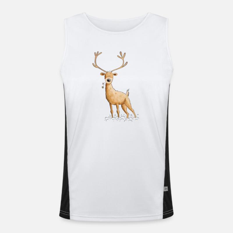 Deer deer hunting hunter gift Men's Functional Contrast Tank Top 