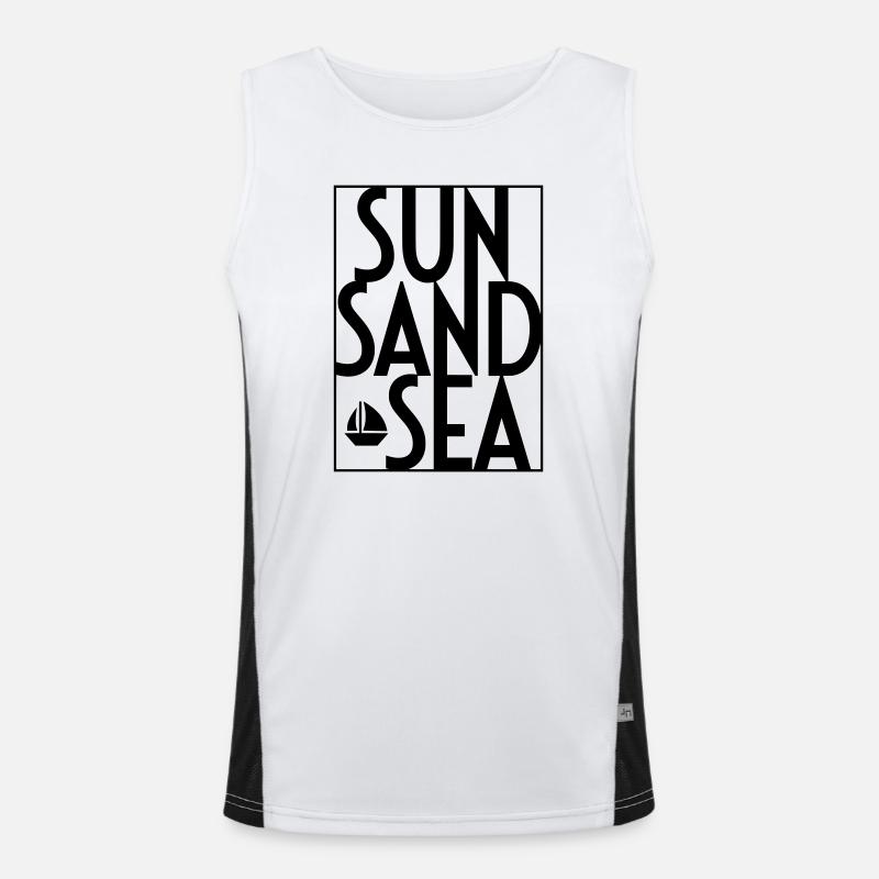 SOLEIL SABLE MER Débardeur respirant contrasté Homme 