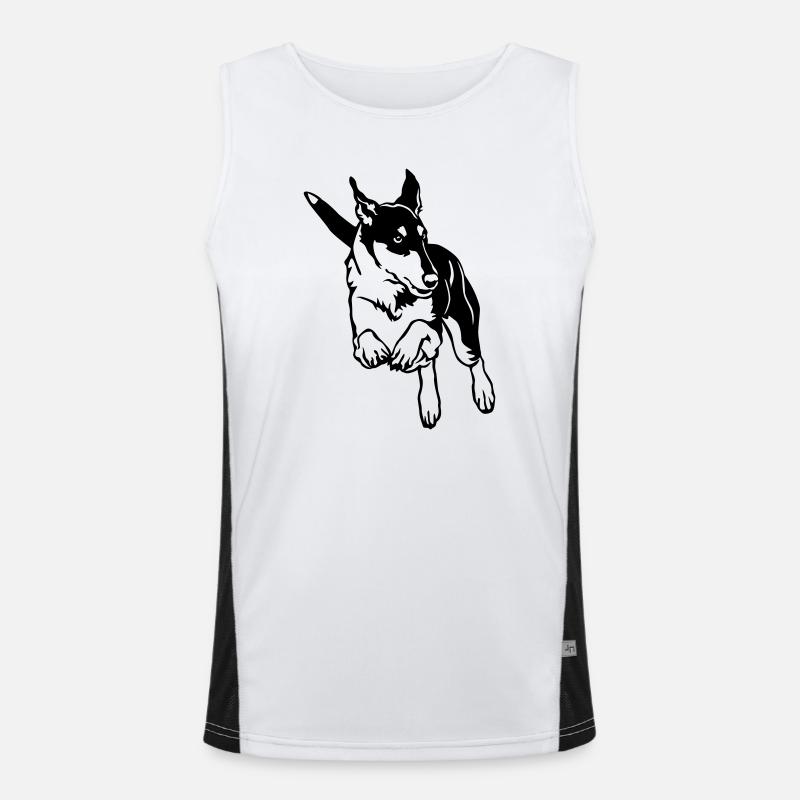 Collie Funktionelles Kontrast-Tank Top für Männer 