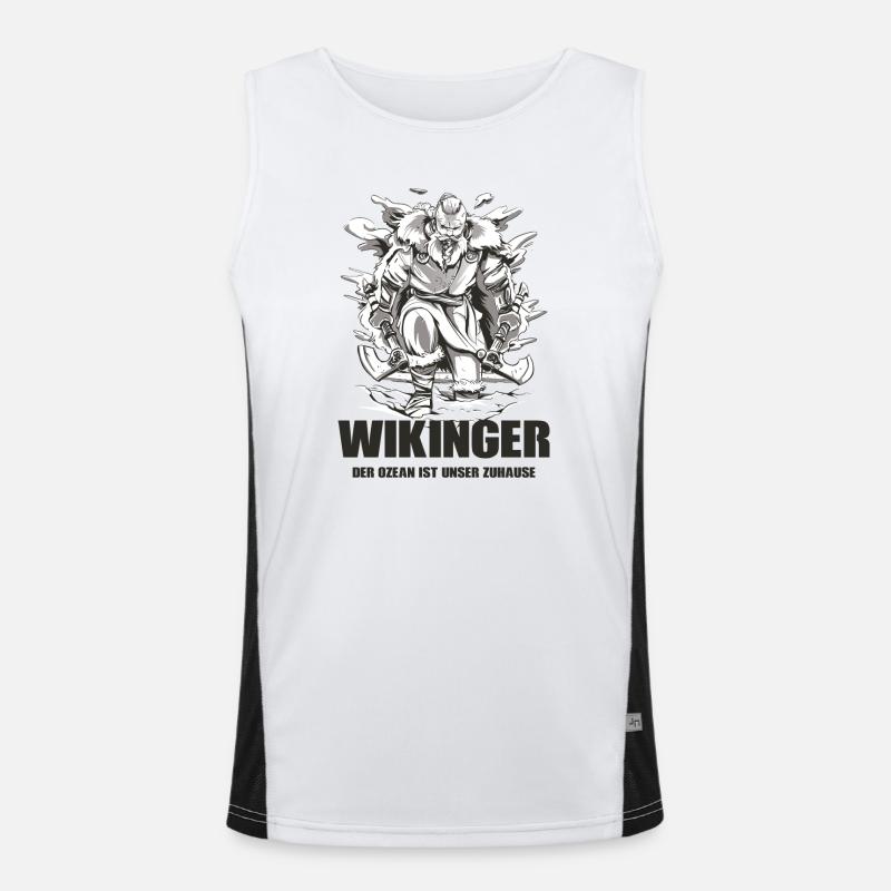 Wikinger Design Funktionelles Kontrast-Tank Top für Männer 