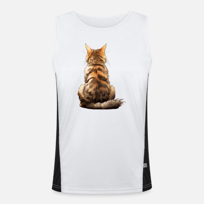American Bobtail Cat Men's Functional Contrast Tank Top 