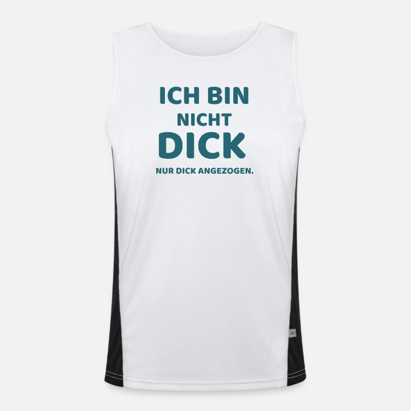 Ich bin nicht dick,  nur Dick angezogen Funktionelles Kontrast-Tank Top für Männer 