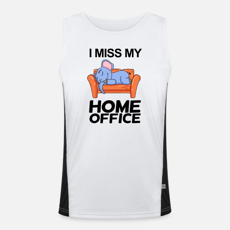 Home Office Saying Funny Men's Functional Contrast Tank Top 