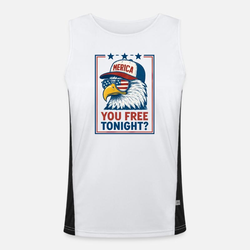 Tu es libre ce soir, Eagle, 4 juillet Débardeur respirant contrasté Homme 