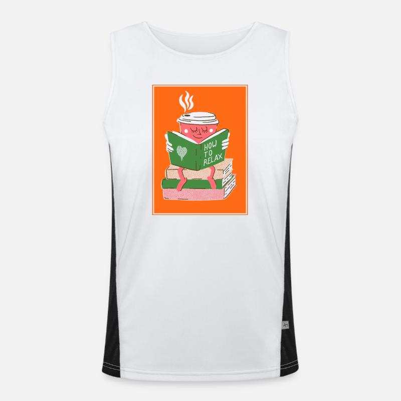 Wie man entspannt liest / How to relax Funktionelles Kontrast-Tank Top für Männer 