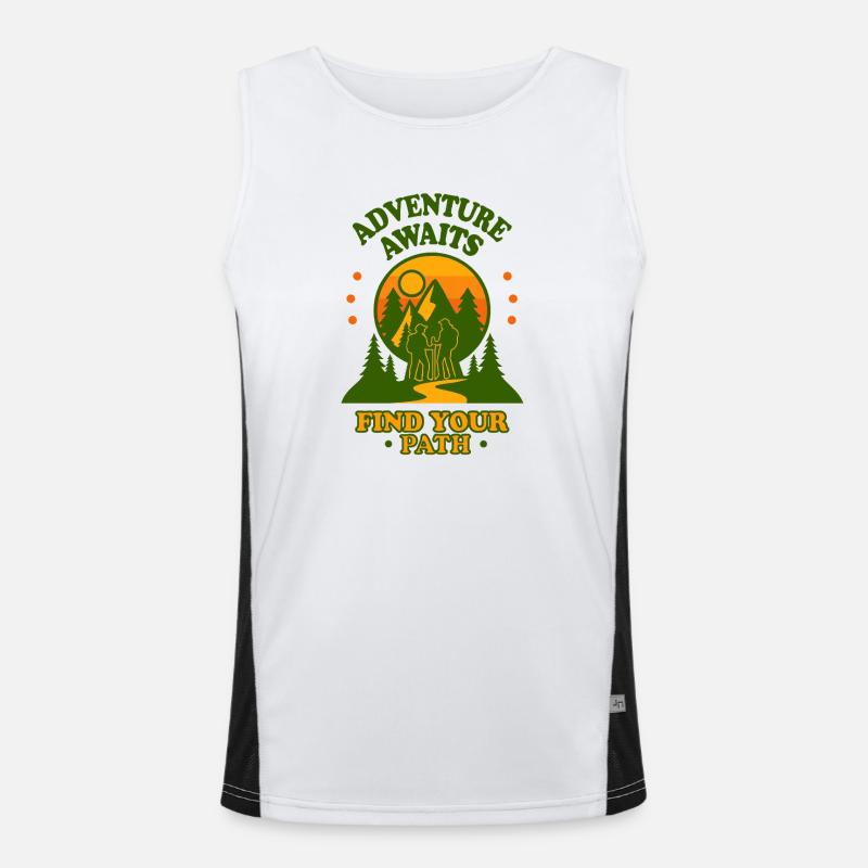 Adventure Awaits Find Your Path Men's Functional Contrast Tank Top 