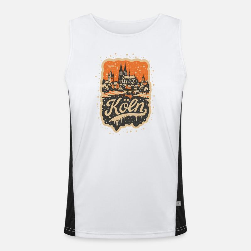 Cologne Winter Landscape Men's Functional Contrast Tank Top 