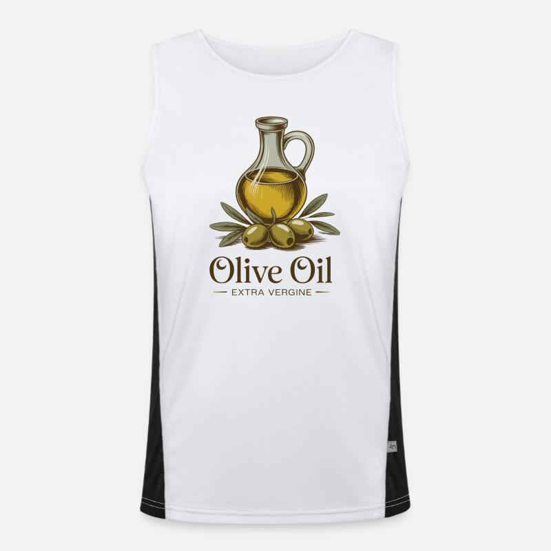 Olivenöl Funktionelles Kontrast-Tank Top für Männer 