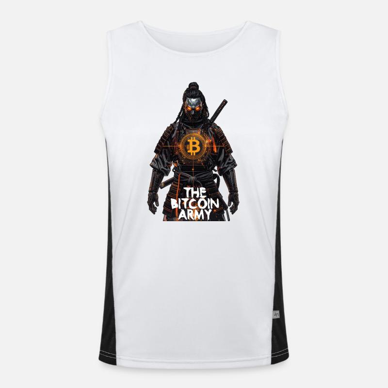 Bitcoin Bazooka – Die Bitcoin-Armee – Samurai 01 Funktionelles Kontrast-Tank Top für Männer 