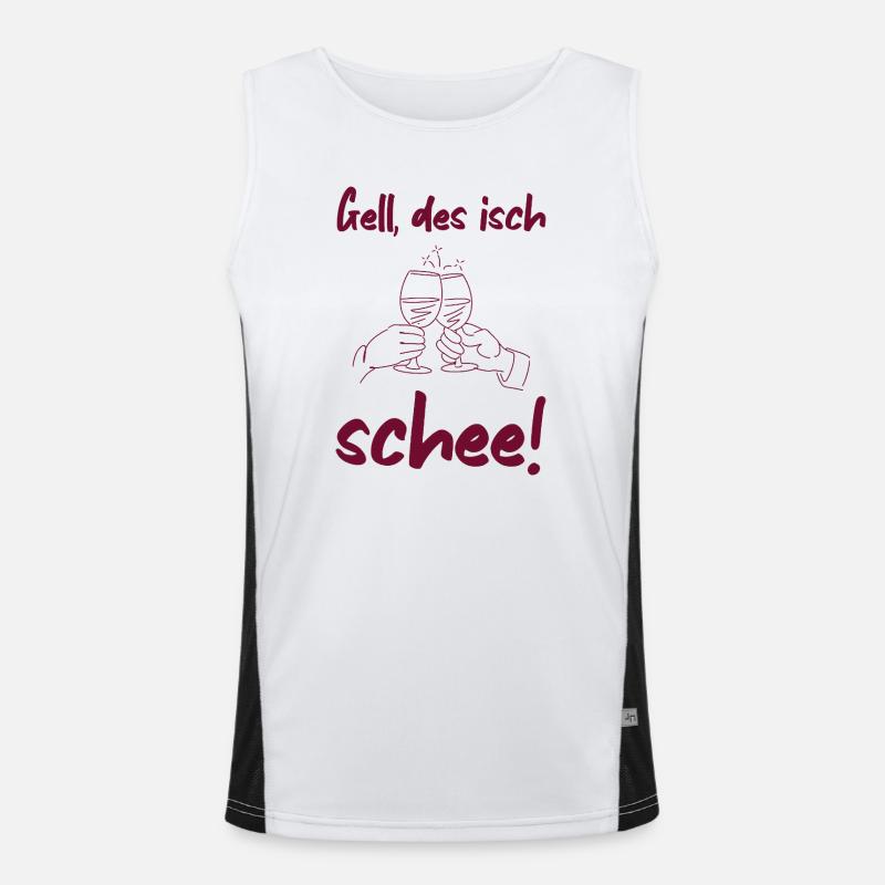 Schee - proverbe bade vin d’amitié Débardeur respirant contrasté Homme 