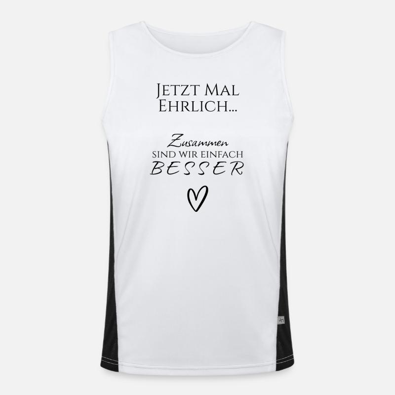 Zusammen sind wir einfach besser - Pärchen / Team  Funktionelles Kontrast-Tank Top für Männer 