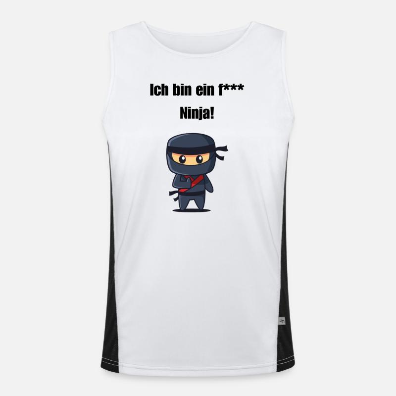 Ich bin ein f*** Ninja! Funktionelles Kontrast-Tank Top für Männer 