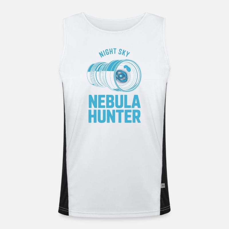 Nebula Hunter Night Sky Telescope Tee Men's Functional Contrast Tank Top 