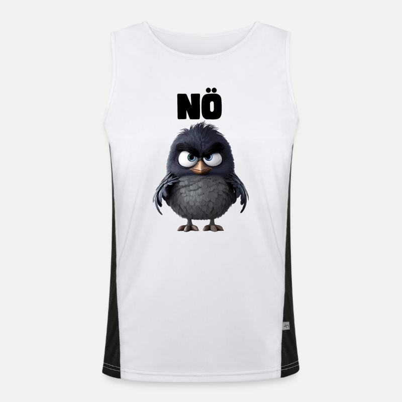 Rabe "NÖ" Design Funktionelles Kontrast-Tank Top für Männer 