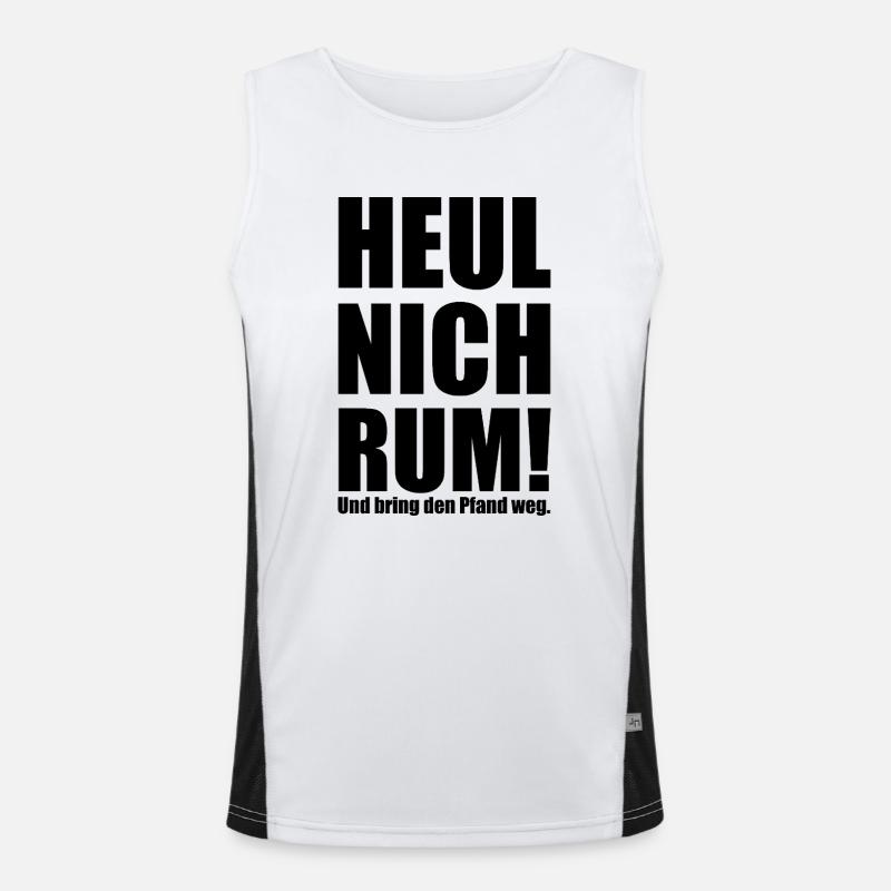 Spruch "heul nich rum - bring den Pfand weg"-bow Funktionelles Kontrast-Tank Top für Männer 