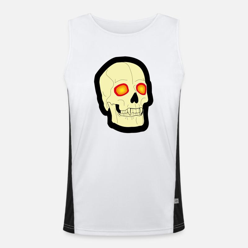 Psychedelic skull Men's Functional Contrast Tank Top 