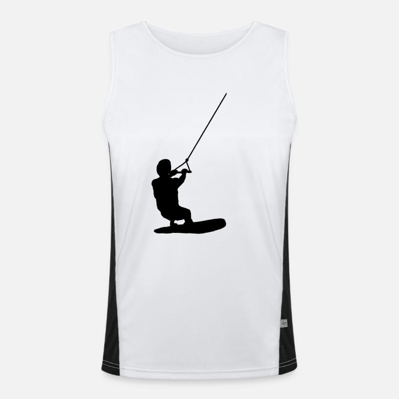 Wakeboarder Funktionelles Kontrast-Tank Top für Männer 