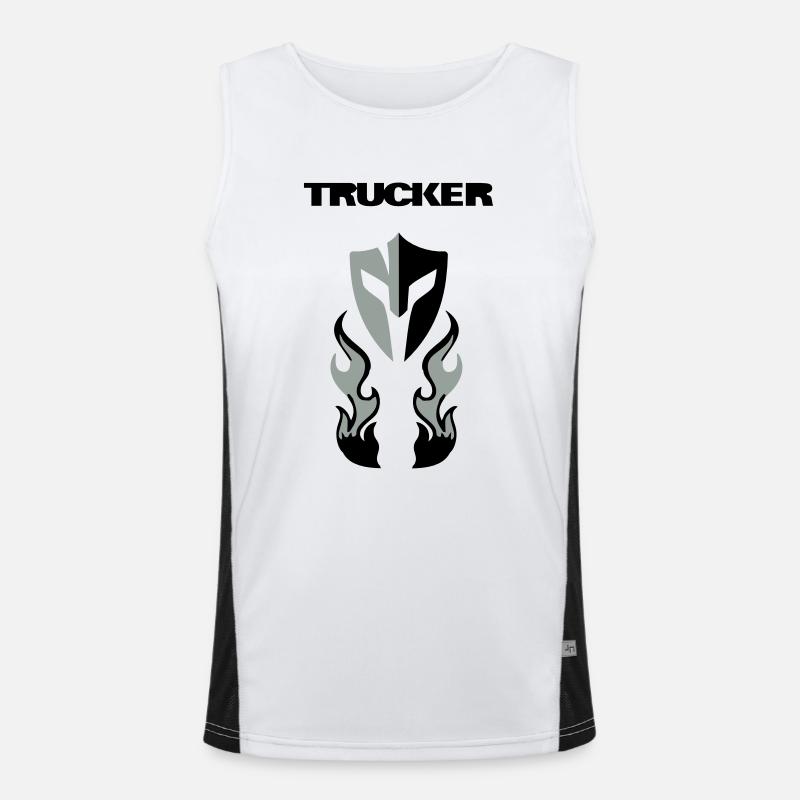 Trucker  Brust Funktionelles Kontrast-Tank Top für Männer 