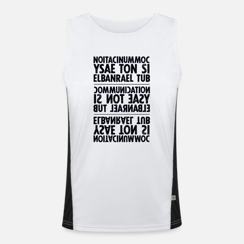 communication black sixnineline Men's Functional Contrast Tank Top 