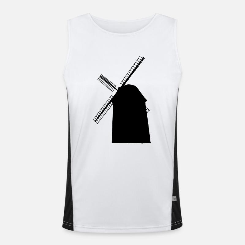 Windmühle Funktionelles Kontrast-Tank Top für Männer 