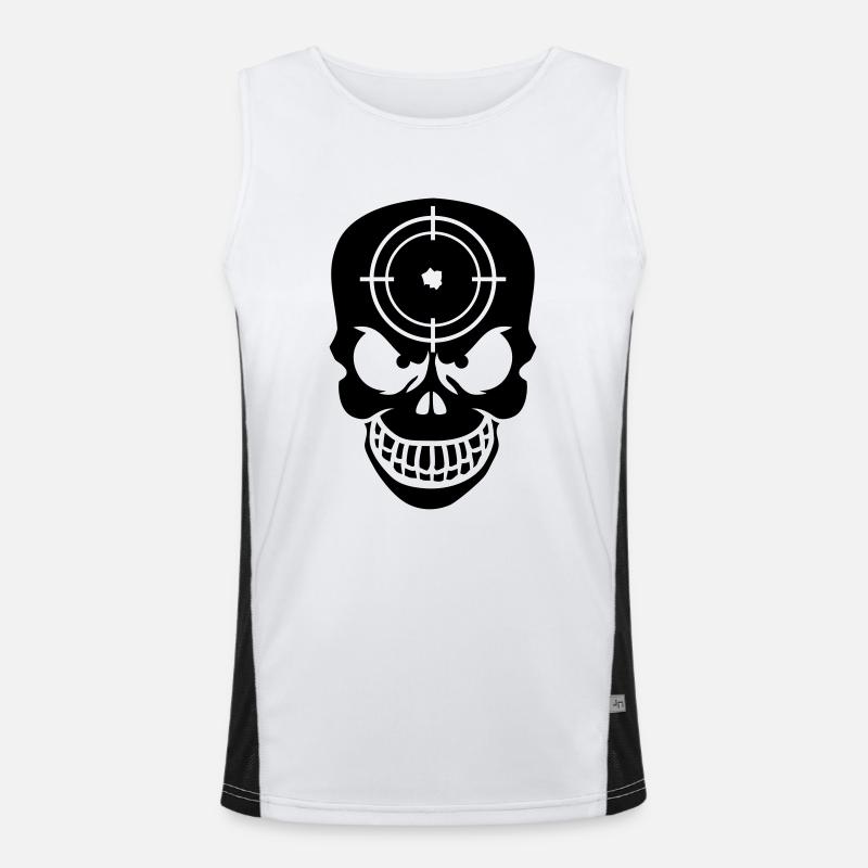 Evil Skull With Target Débardeur respirant contrasté Homme 