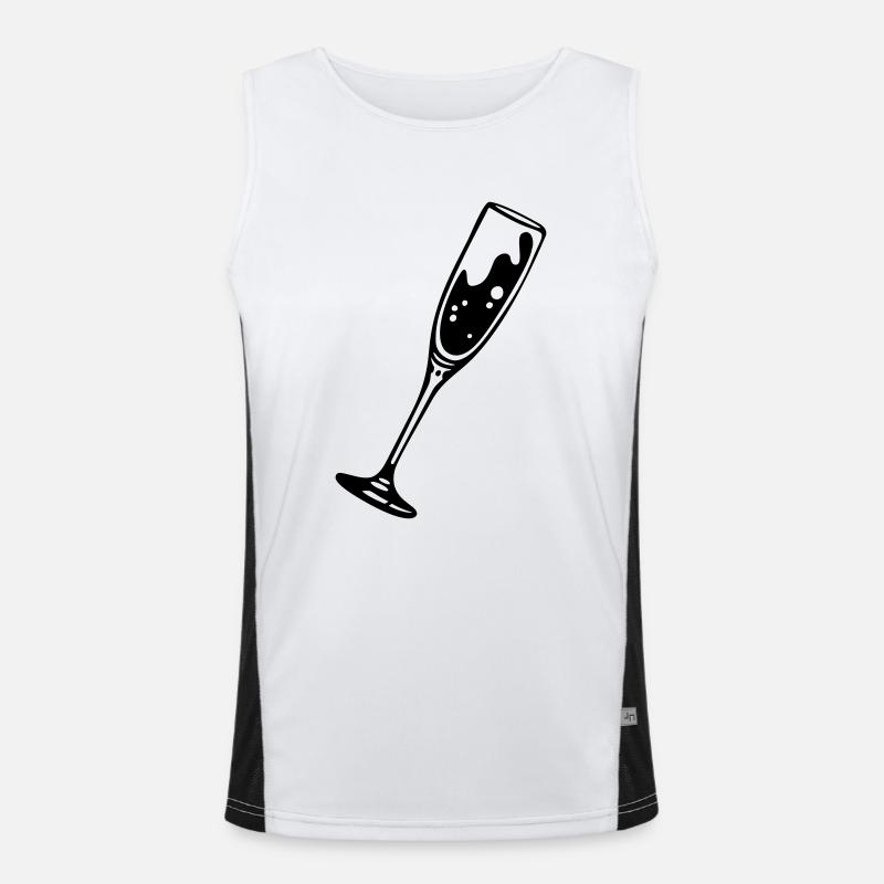 sektglas2 Funktionelles Kontrast-Tank Top für Männer 