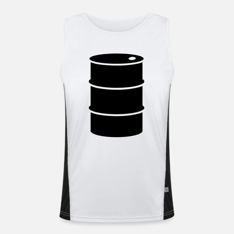 Barrel - Men's Functional Contrast Tank Top  - white/black