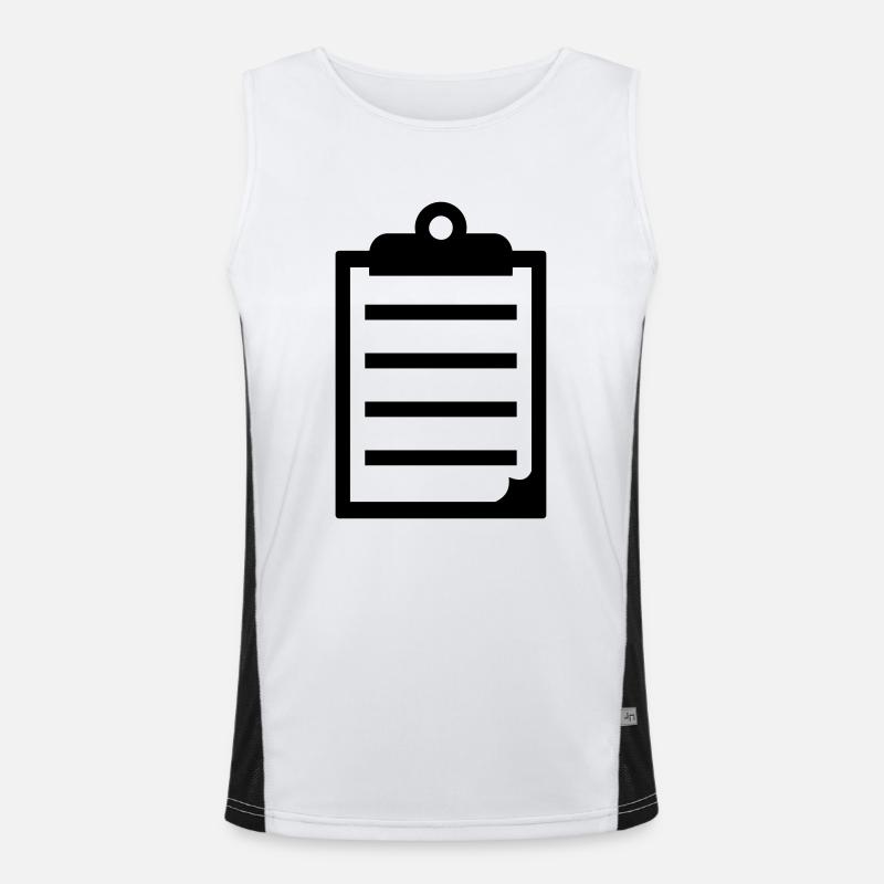 Clipboard - Men's Functional Contrast Tank Top  - white/black