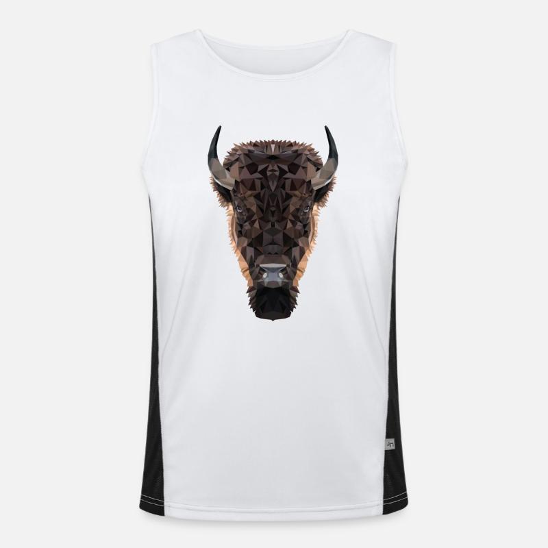 Bison Funktionelles Kontrast-Tank Top für Männer 
