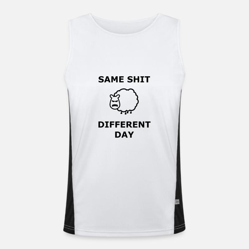 Same Shit Different Day Selbe Scheiße anderer Tag Funktionelles Kontrast-Tank Top für Männer 