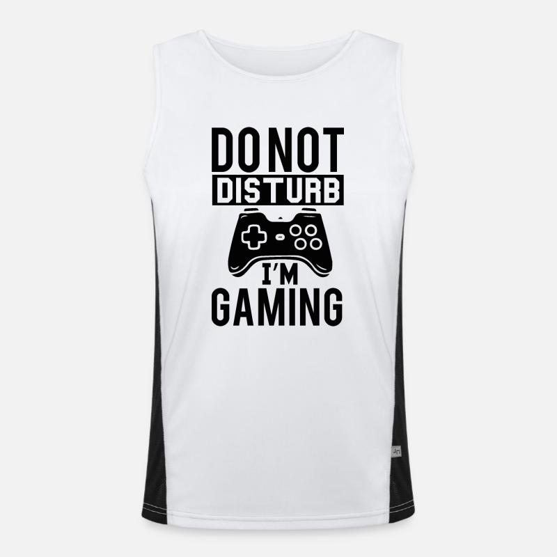 Do not disturb I'm gaming Funktionelles Kontrast-Tank Top für Männer 
