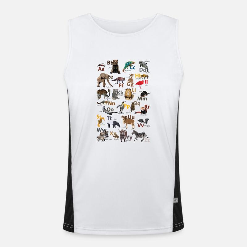 ABC poster englisch Funktionelles Kontrast-Tank Top für Männer 