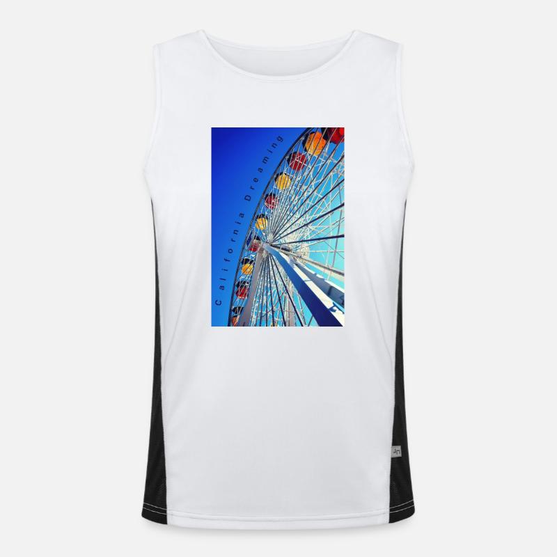 California Dreaming Funktionelles Kontrast-Tank Top für Männer 