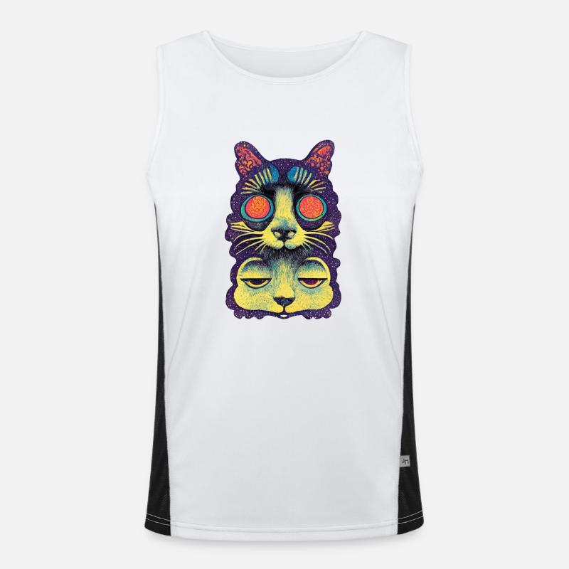 Chat Perché 005 Débardeur respirant contrasté Homme 