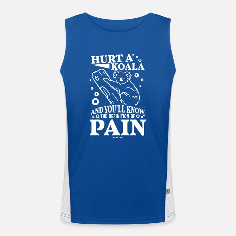 Koala Spruch Geschenkidee Funktionelles Kontrast-Tank Top für Männer 