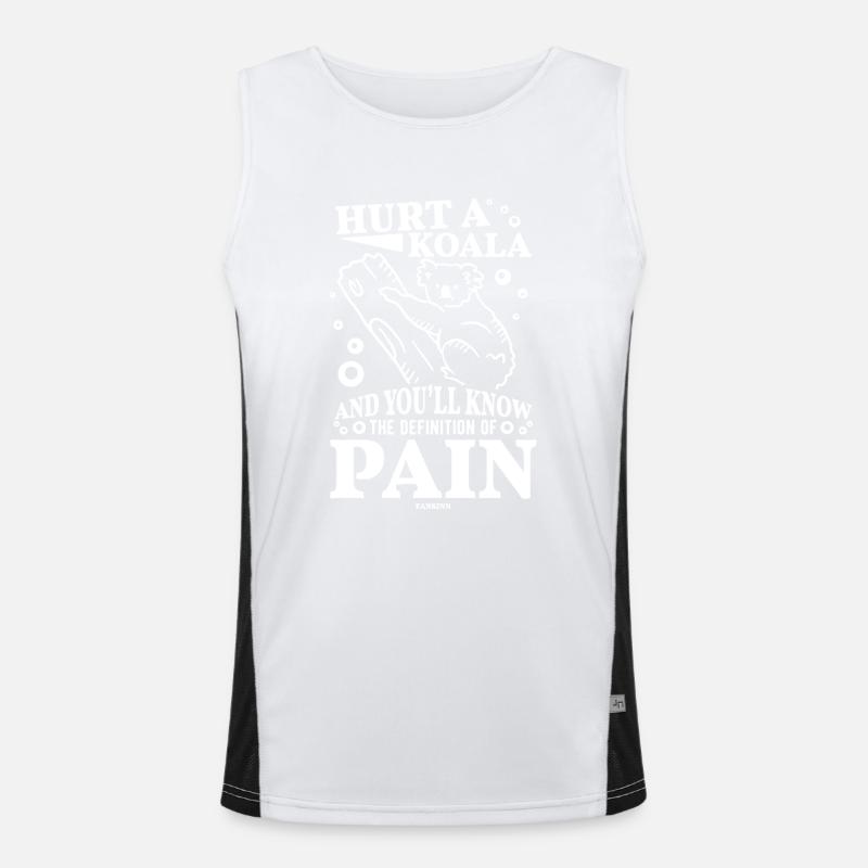 Koala Spruch Geschenkidee Funktionelles Kontrast-Tank Top für Männer 