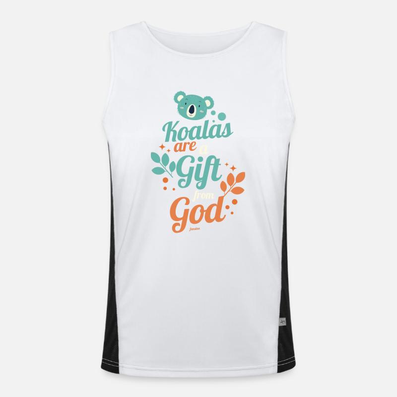 Koalas sind ein Geschenk von Gott Funktionelles Kontrast-Tank Top für Männer 