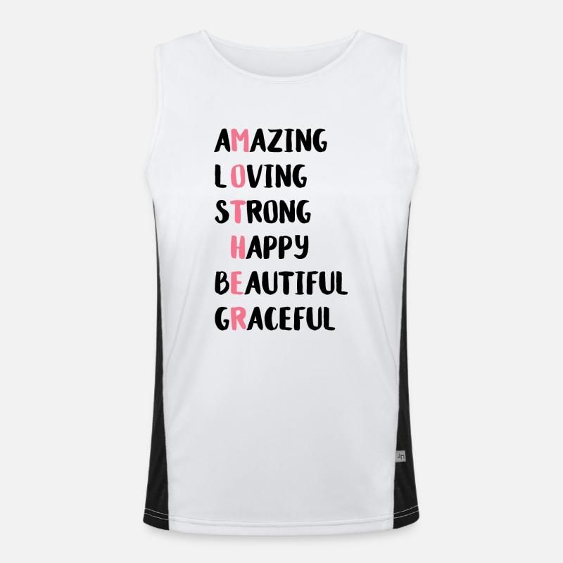 Muttertag Mama Mutterschaft Geschenk Mama Mama Funktionelles Kontrast-Tank Top für Männer 