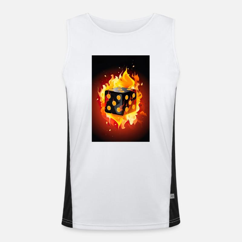 Dice on fire Men's Functional Contrast Tank Top 