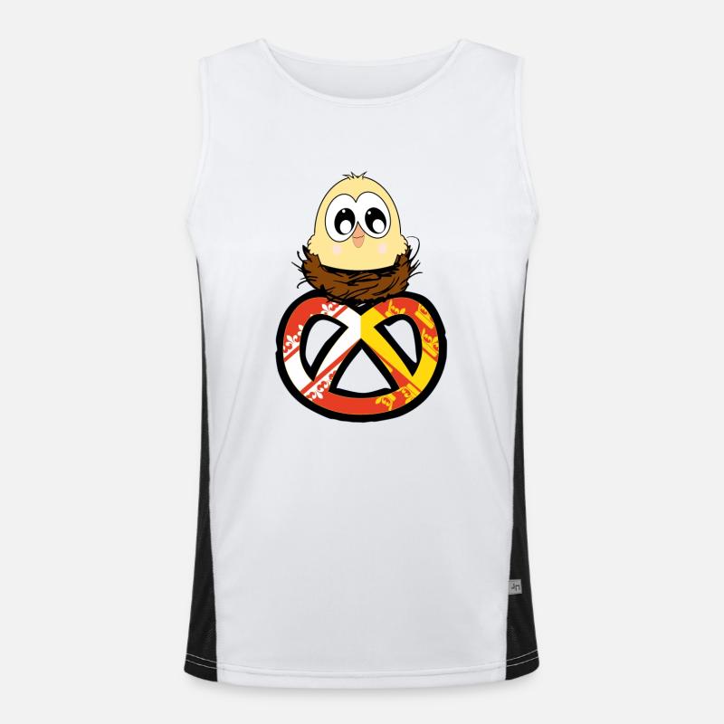Elsässisches Küken Funktionelles Kontrast-Tank Top für Männer 