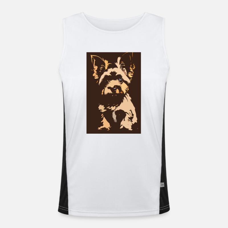 Yorkshire Krapouille Funktionelles Kontrast-Tank Top für Männer 