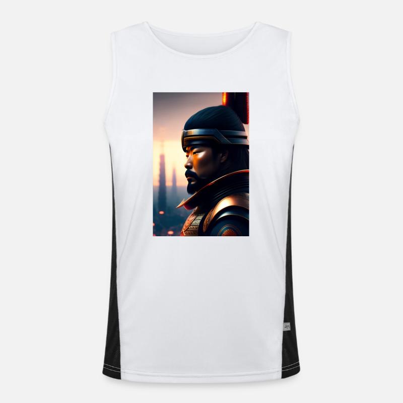 Futuristic Samurai Men's Functional Contrast Tank Top 