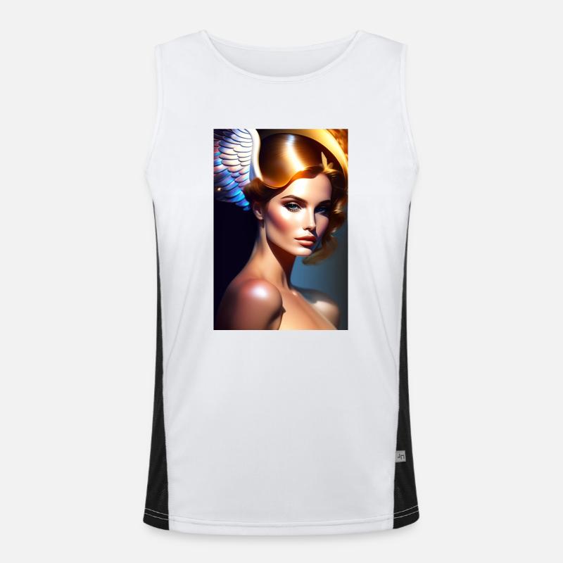 Engel Funktionelles Kontrast-Tank Top für Männer 
