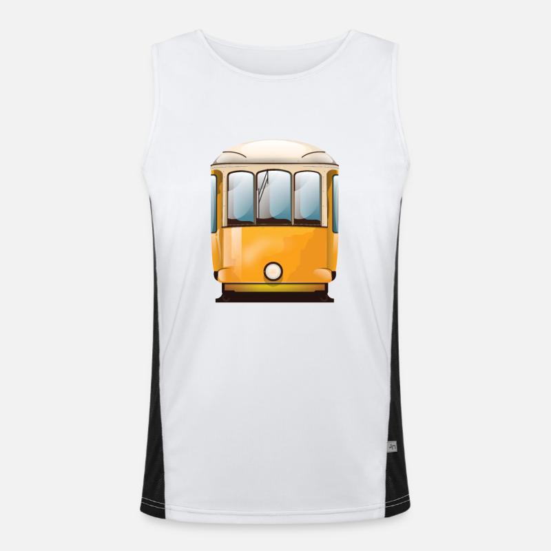 Tramway jaune Débardeur respirant contrasté Homme 