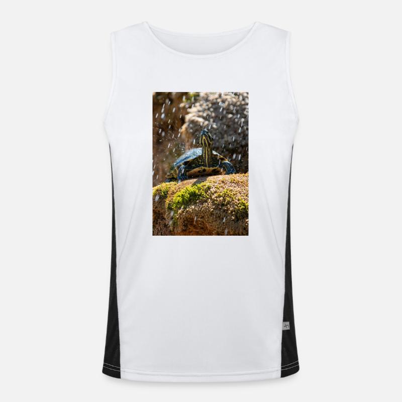 Yellow-bellied slider Trachemys scripta scripta Men's Functional Contrast Tank Top 