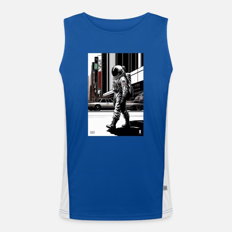 Großstadtastronaut Funktionelles Kontrast-Tank Top für Männer 